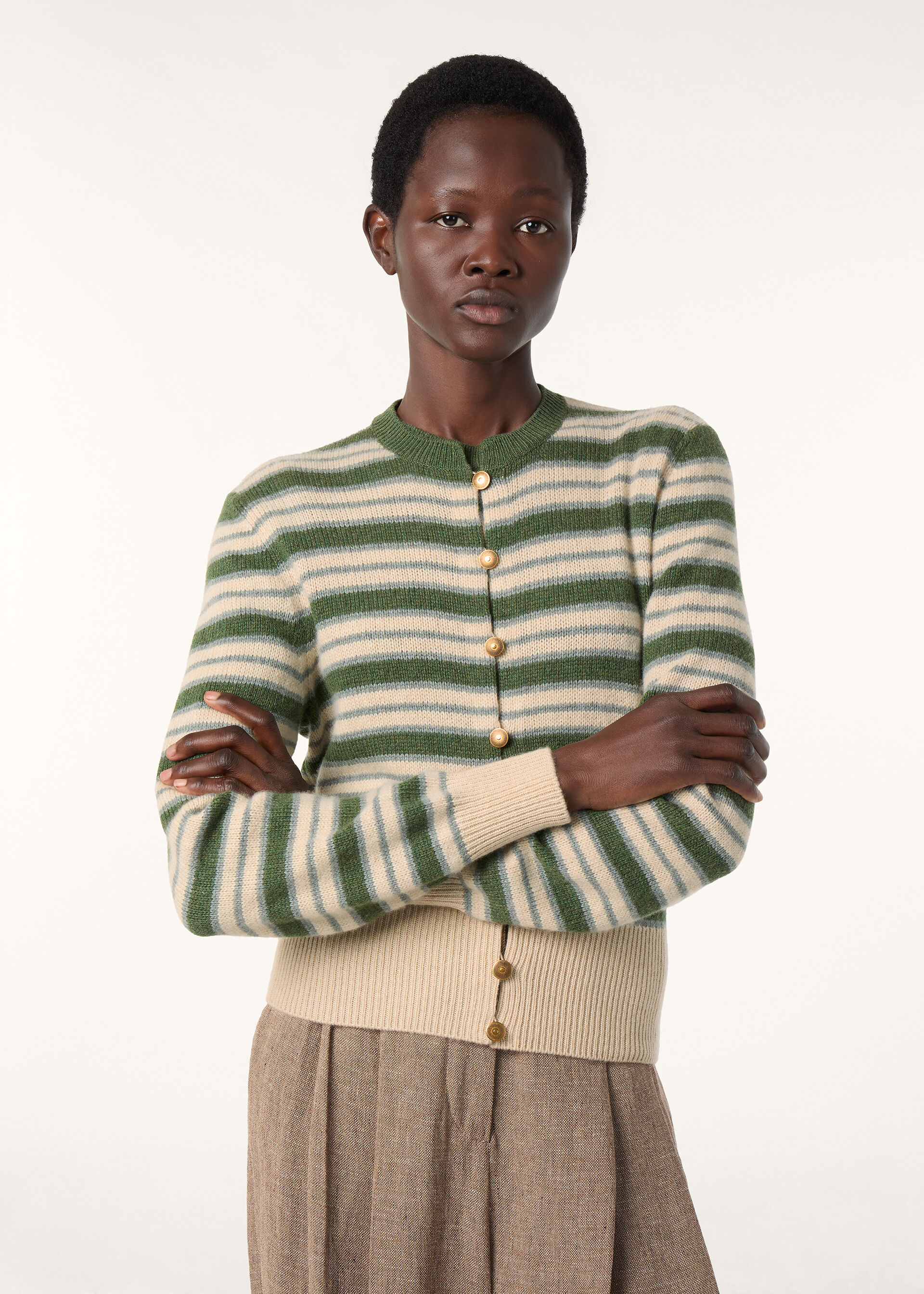 FOBELLO STRIPES CARDIGAN SWEATER BABY CASH GG 7