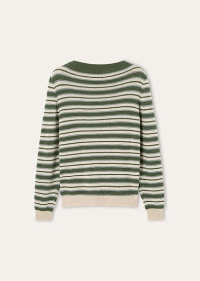 FOBELLO STRIPES CREWNECK SWEATER BABY CASH GG 7
