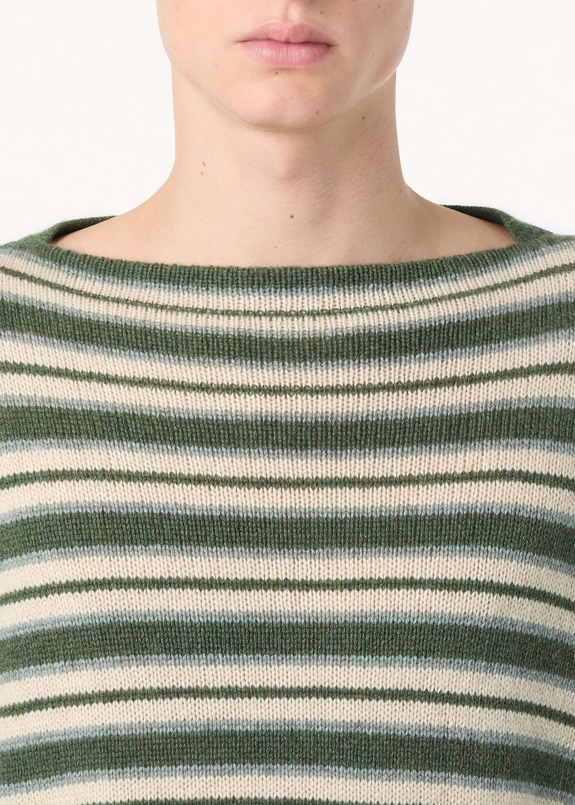 FOBELLO STRIPES CREWNECK SWEATER BABY CASH GG 7
