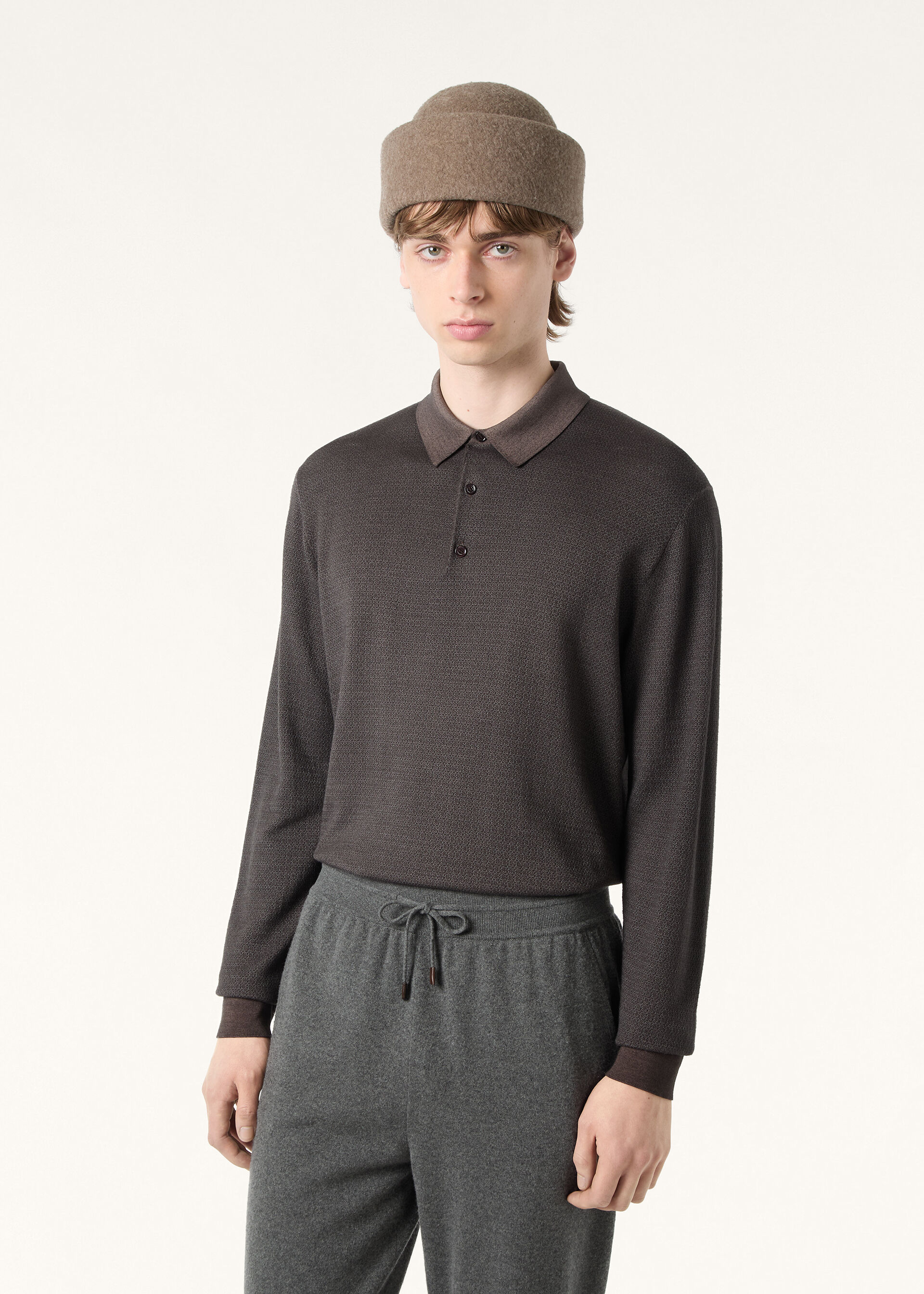 JACARANDA POLO WOOL SILK GG 18
