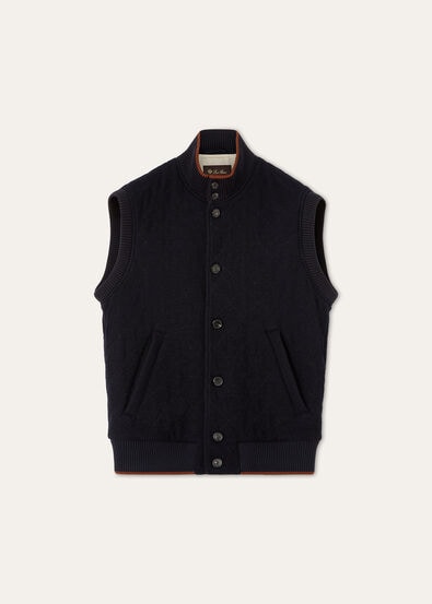 CARRY VEST WOOL COTTON STRIPE