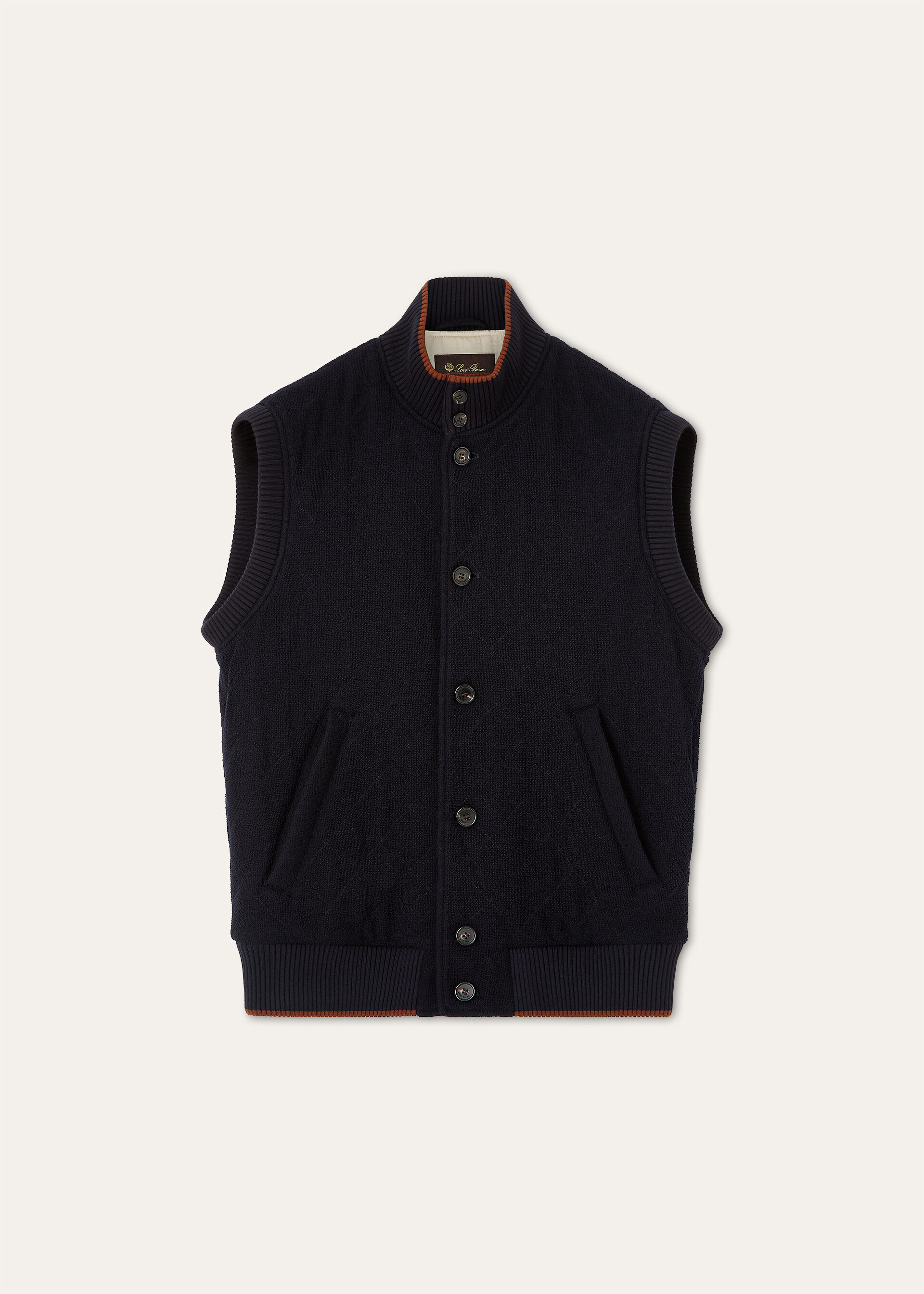 CARRY VEST WOOL COTTON STRIPE