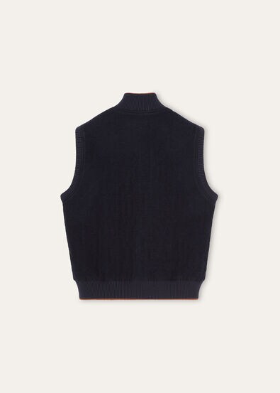 CARRY VEST WOOL COTTON STRIPE