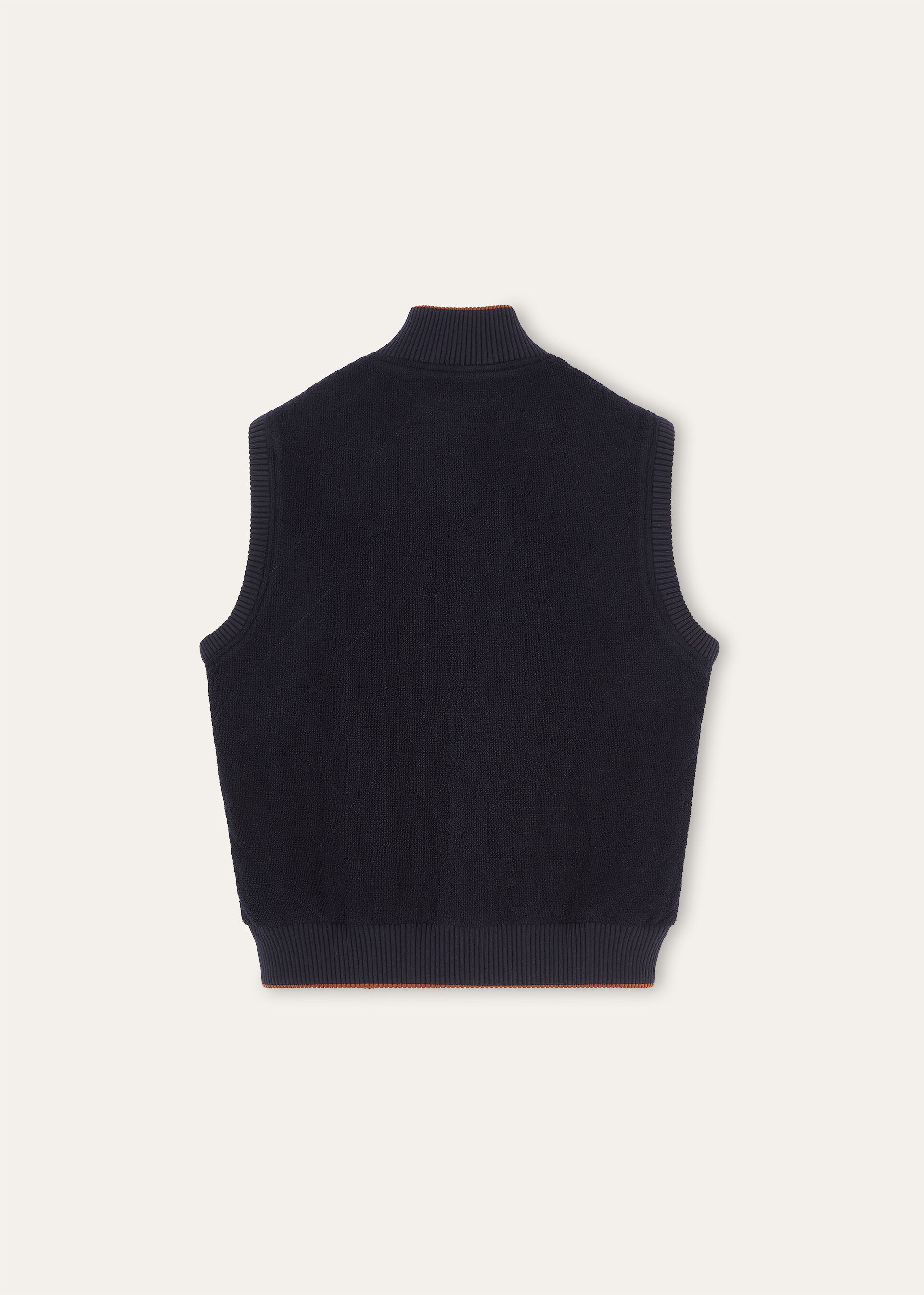 CARRY VEST WOOL COTTON STRIPE