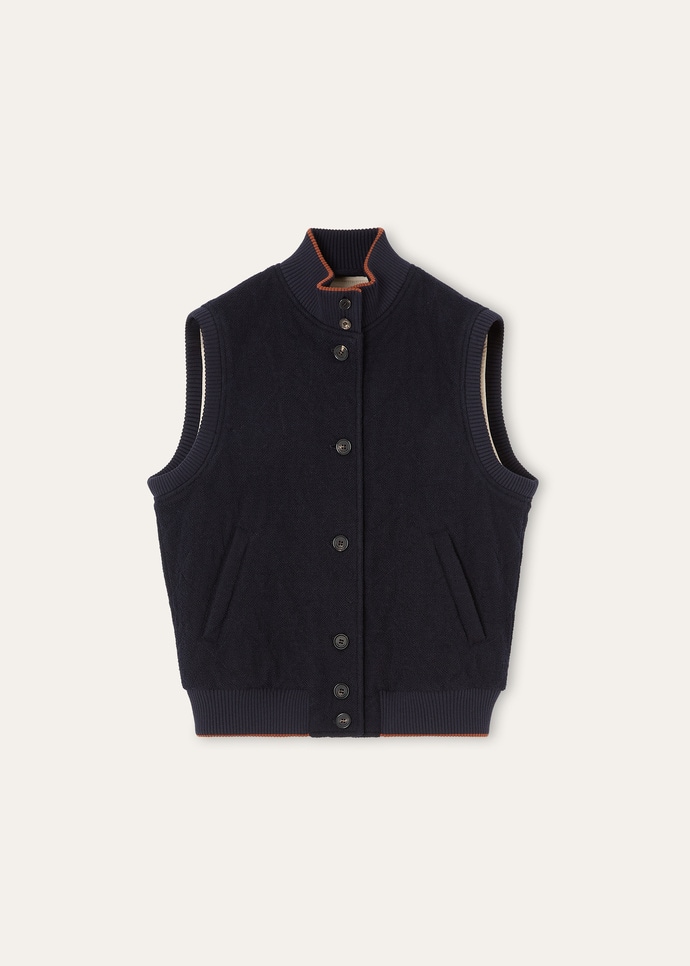 CARRY VEST WOOL COTTON STRIPE_FAP6381_W000_40_1