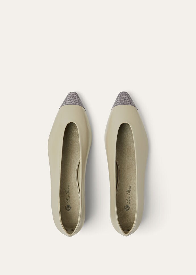 REBECCA CAP TOE BALLERINA LUX. CALF & LIZ. PRINT_FAP6648_B5AU_5