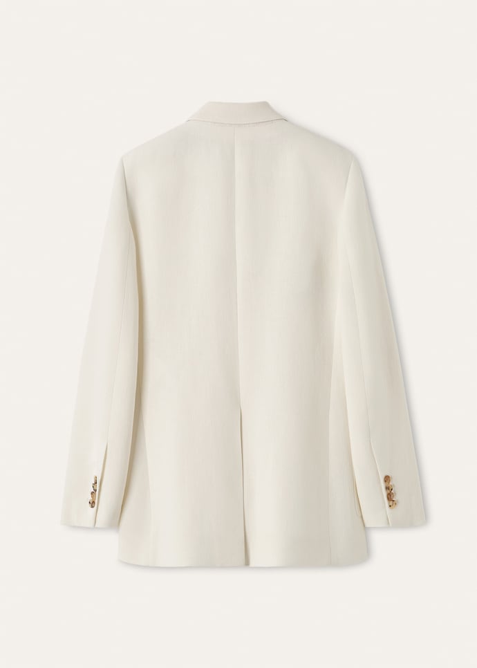 GENNY DB JACKET SUMMER LINEN CREPE NATTE'_FAP7625_1000_2