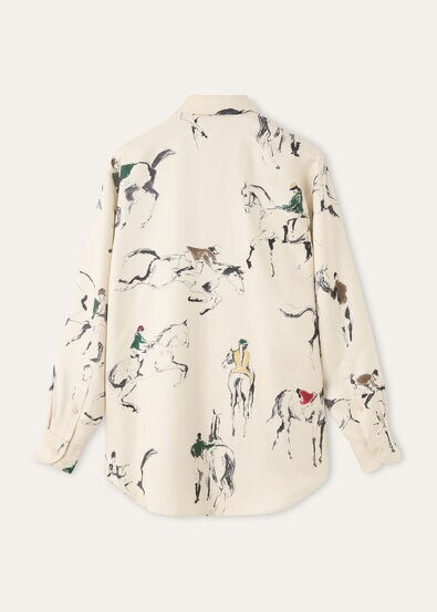 THEA SQUARE COLLAR SHIRT LORO PIANA SCUDERIA