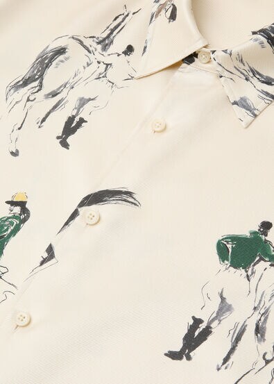 THEA SQUARE COLLAR SHIRT LORO PIANA SCUDERIA