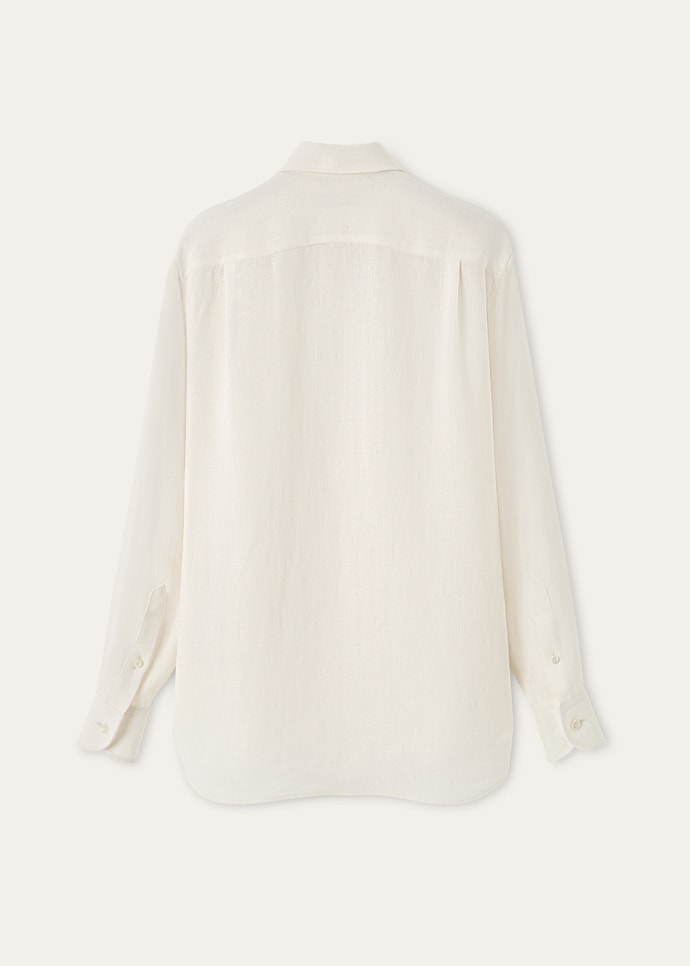 THEA SQUARE COLLAR SHIRT SUMMER LINEN CREPE NATTE'_FAP7713_1000_2