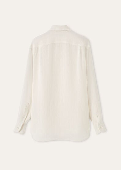 THEA SQUARE COLLAR SHIRT SUMMER LINEN CREPE NATTE'