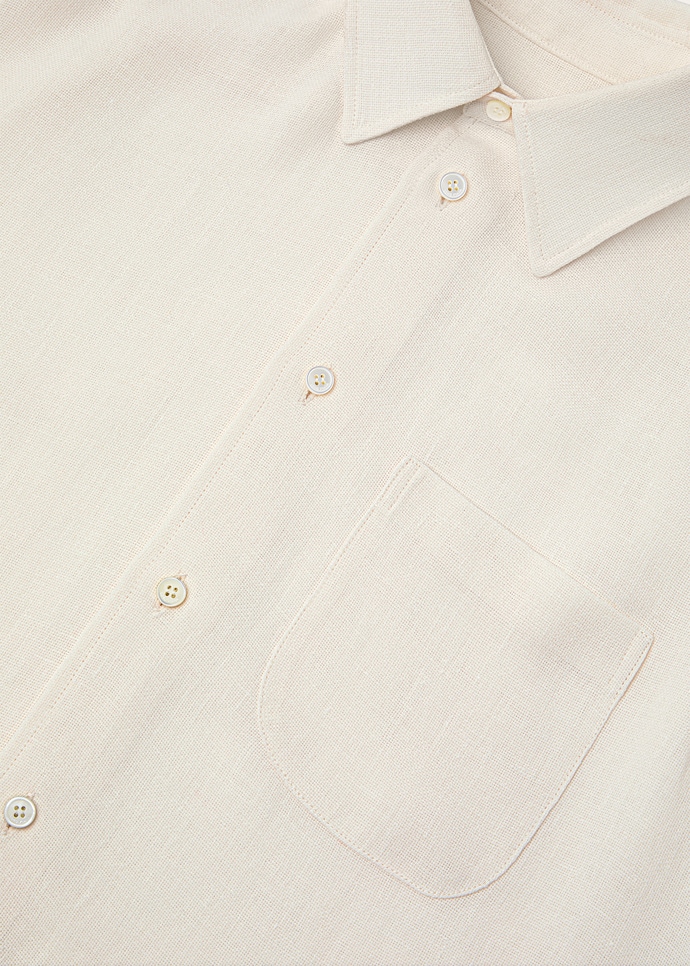 THEA SQUARE COLLAR SHIRT SUMMER LINEN CREPE NATTE'_FAP7713_1000_3