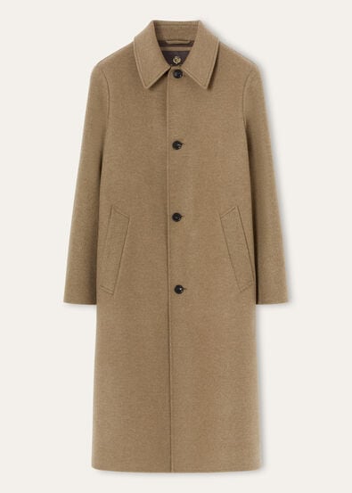 WINSTON COAT WOOL MOUL CHEVR/CASH DOUBL BI R