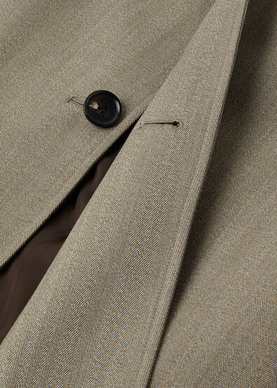 WINSTON COAT WOOL MOUL CHEVR/CASH DOUBL BI R