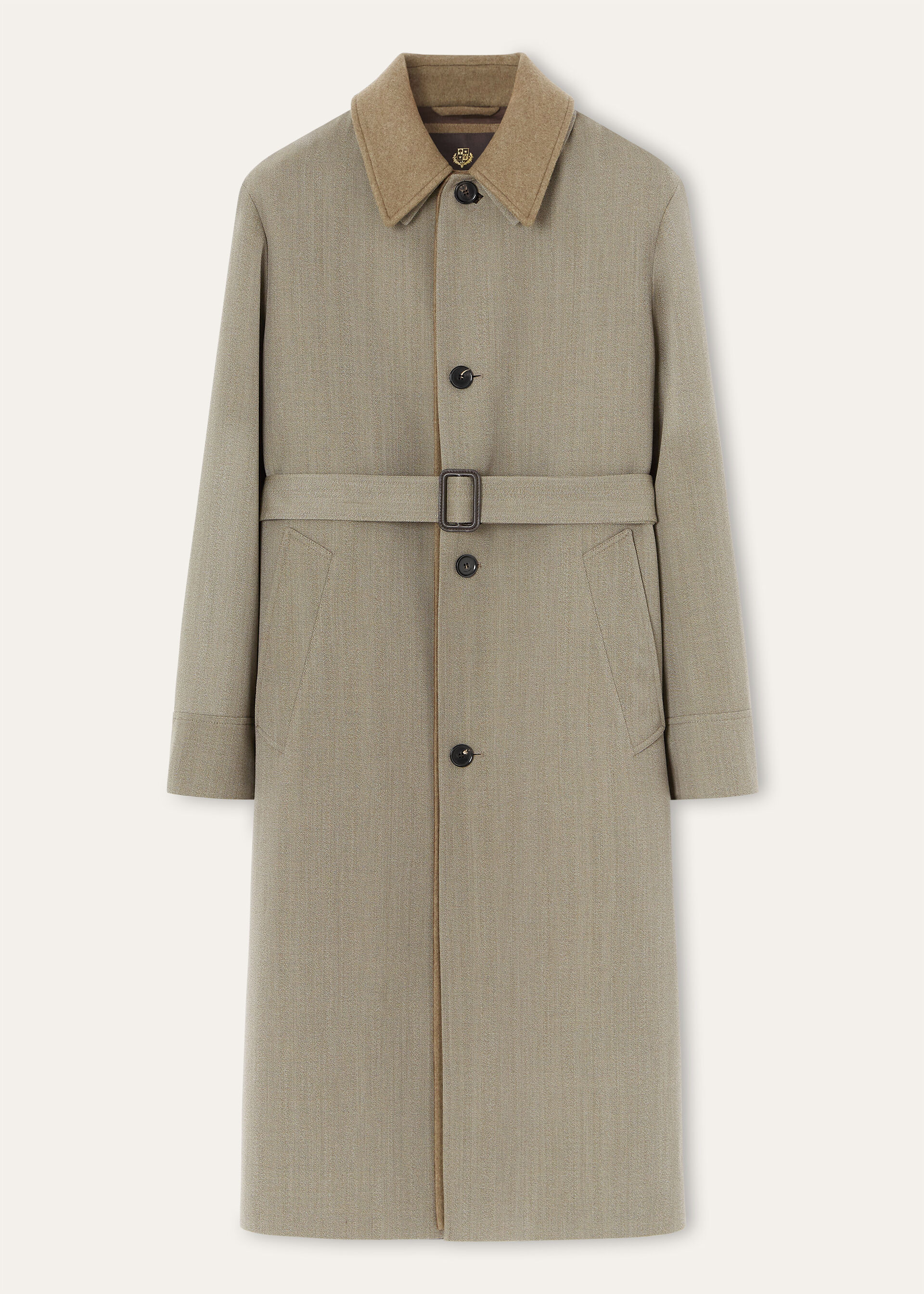 WINSTON COAT WOOL MOUL CHEVR/CASH DOUBL BI R