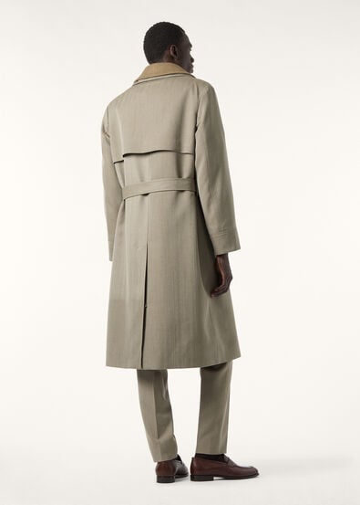 WINSTON COAT WOOL MOUL CHEVR/CASH DOUBL BI R
