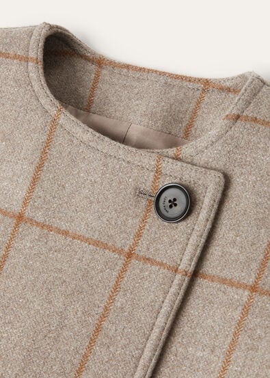 KATY BLOUSON CHECK WOOL