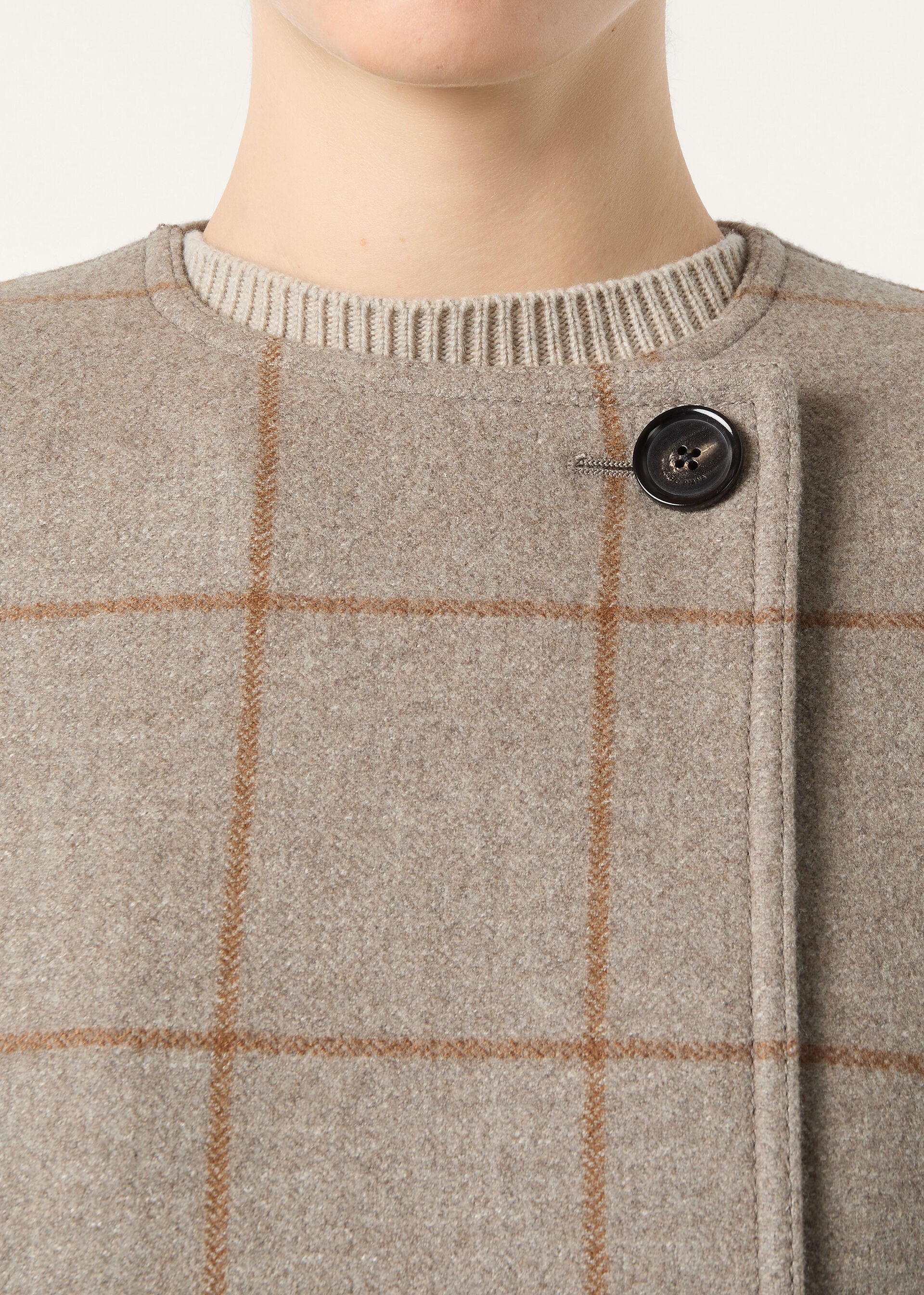 KATY BLOUSON CHECK WOOL