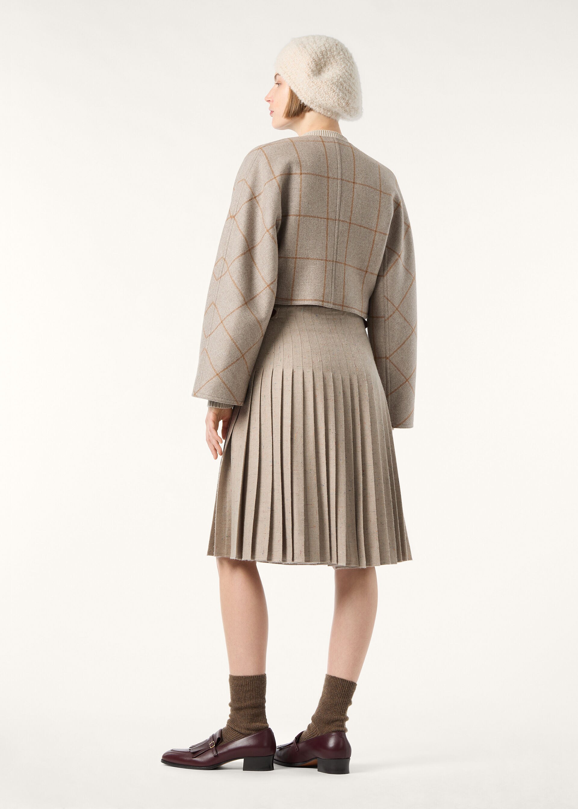 KATY BLOUSON CHECK WOOL