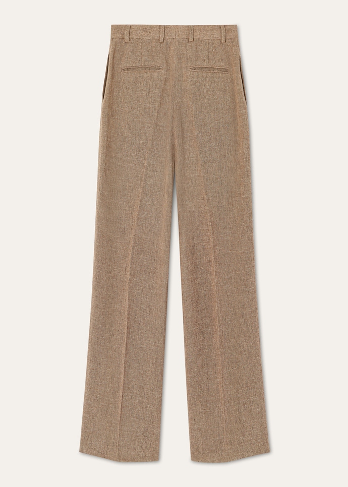 LORO PIANA BROWN ウール パンツ Loro Piana ワイドパンツ | ブラウン | FARFETCH JP