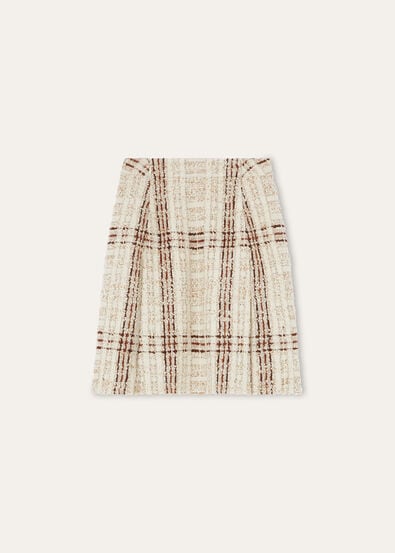 STEFANIE SKIRT CHECK TWEED