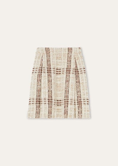 STEFANIE SKIRT CHECK TWEED