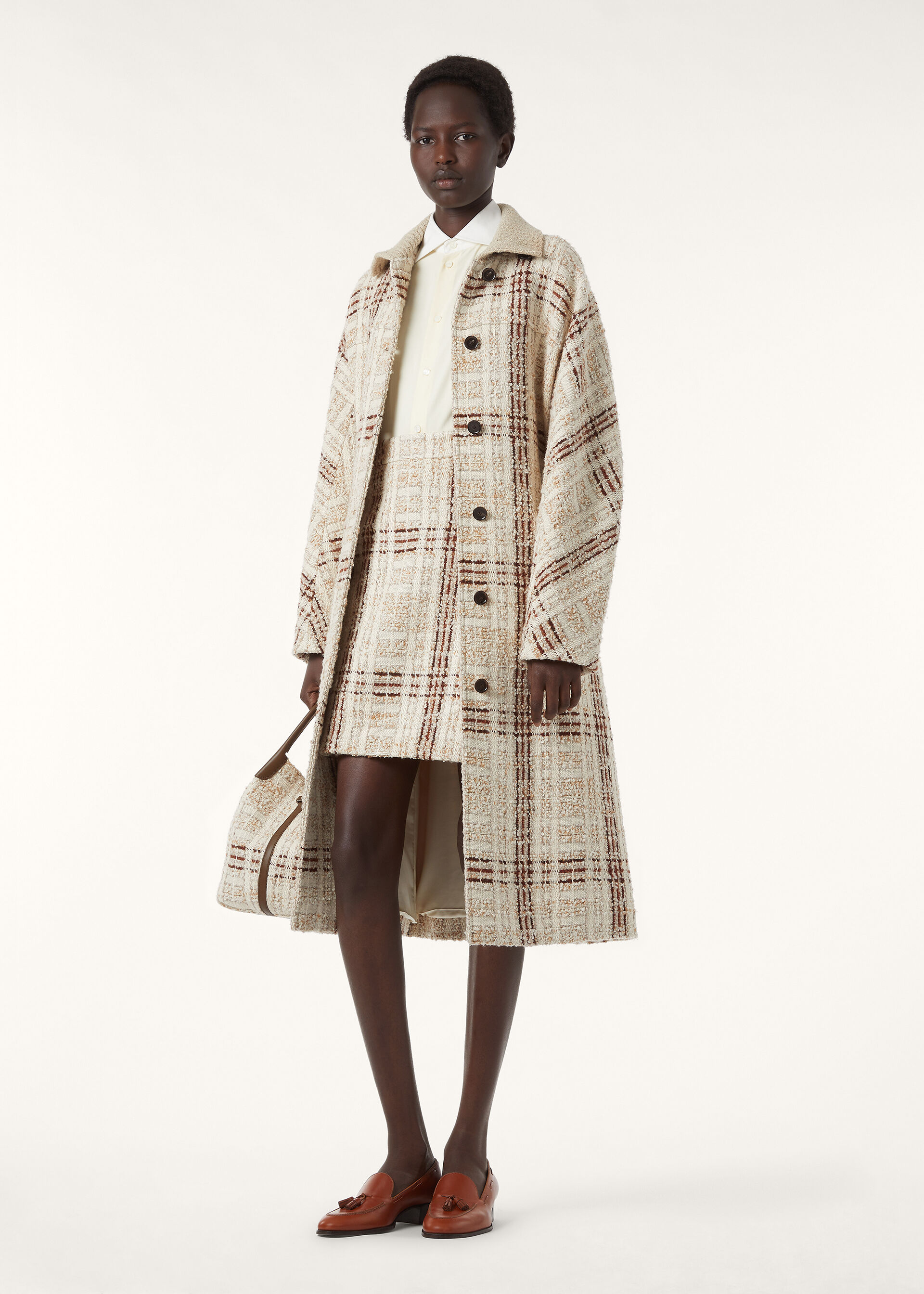 STEFANIE SKIRT CHECK TWEED