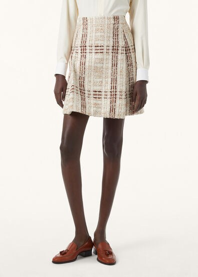 STEFANIE SKIRT CHECK TWEED