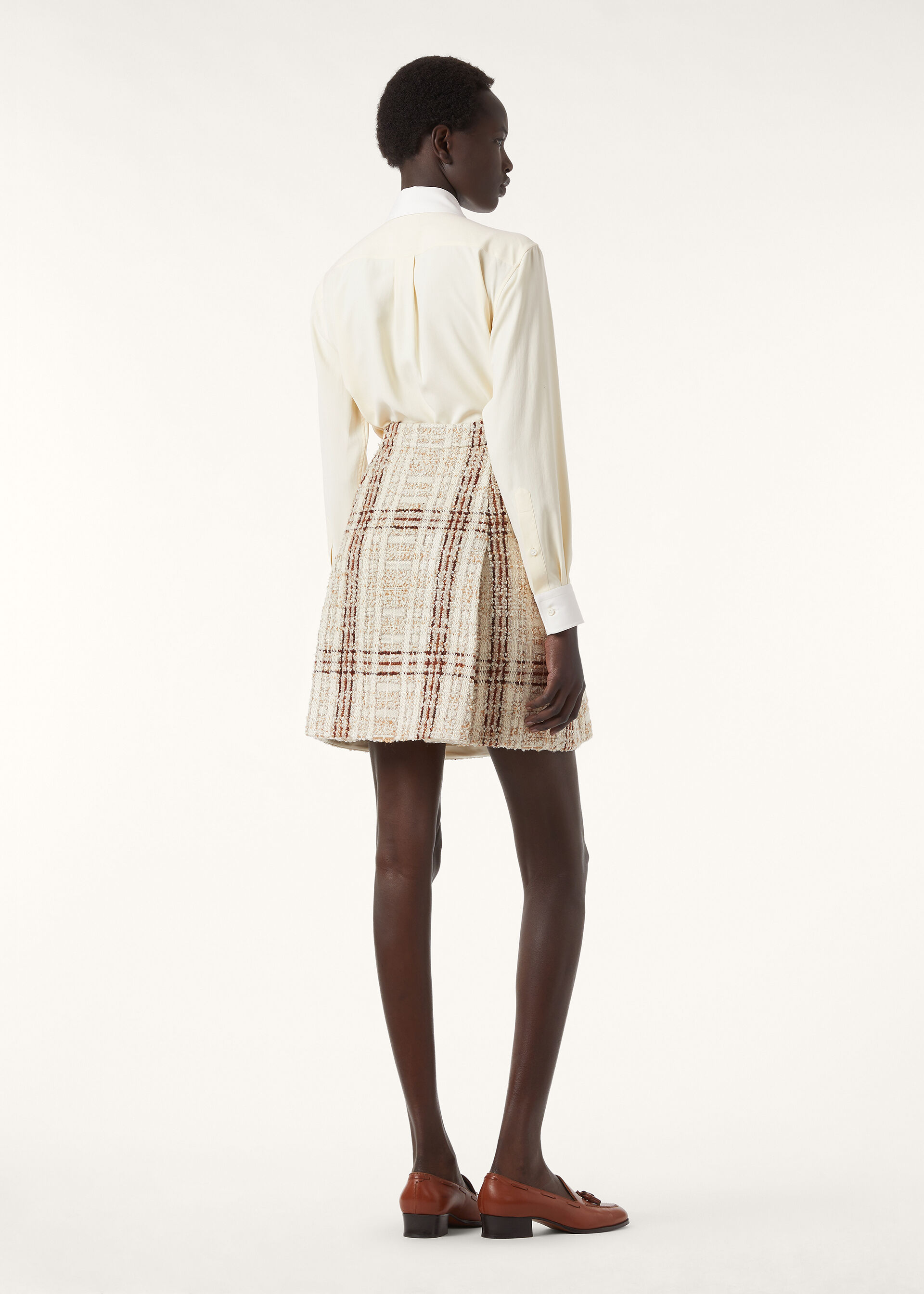 STEFANIE SKIRT CHECK TWEED