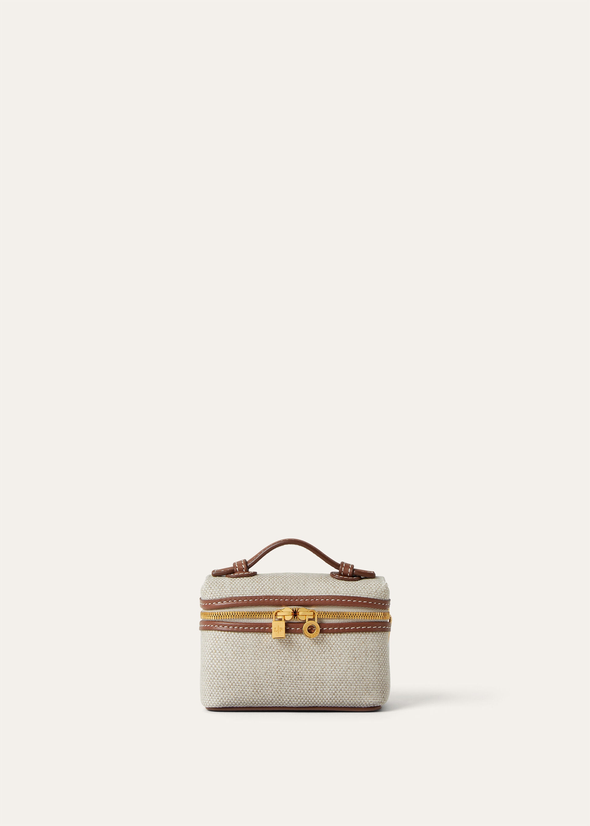 EXTRA POCKET CHARM NATURAL CANVAS/ROUNDED LEATHER