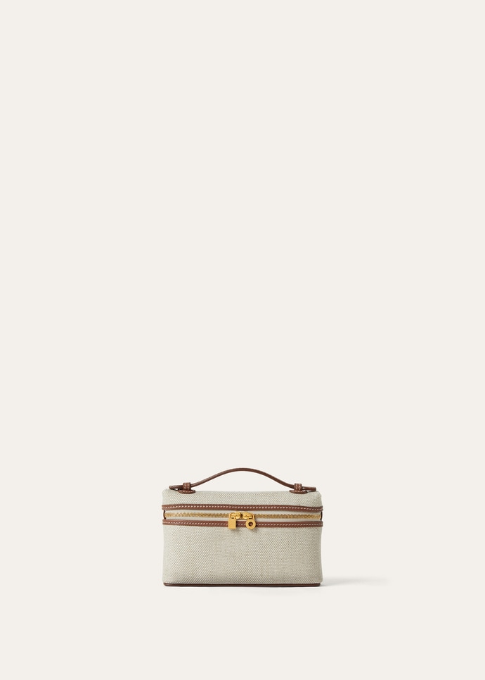 EXTRA POCKET MINI POUCH NATURAL CANVAS/ROUNDED LEATHER_FAP7962_B4NE_NR_1