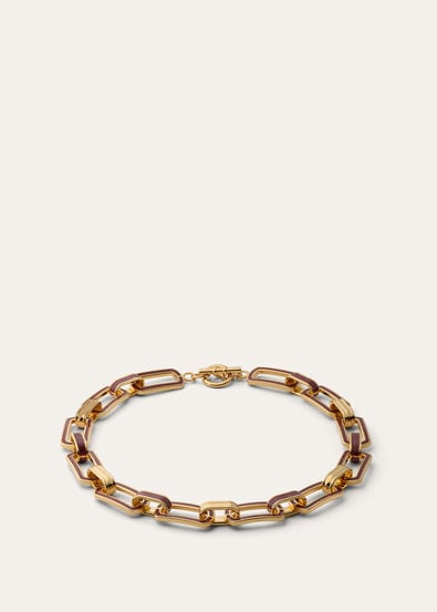LINK CHAIN NECKLACE WITH ENAMEL