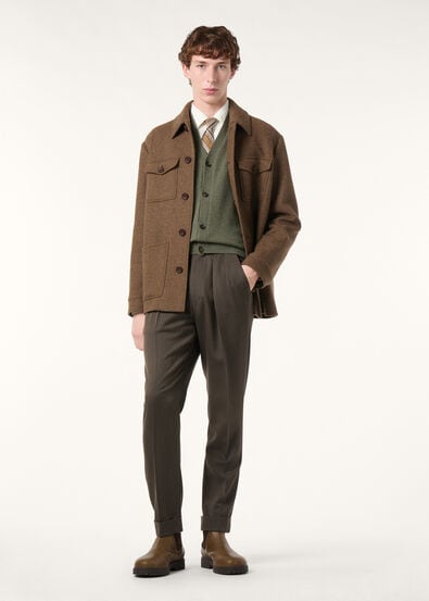 DEVIS CABAN WISH CASH HERRINGBONE DOUBLE