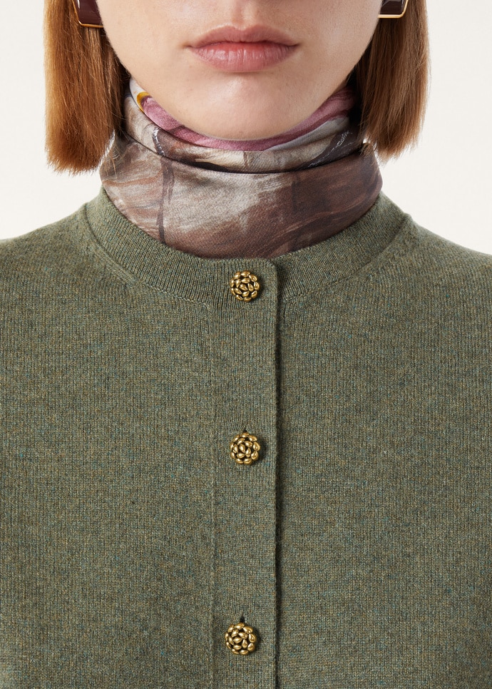 CLASSIC BABY CASH  CREWNECK CARDIGAN SWEATER GG 12_FAP8493_51BW_2