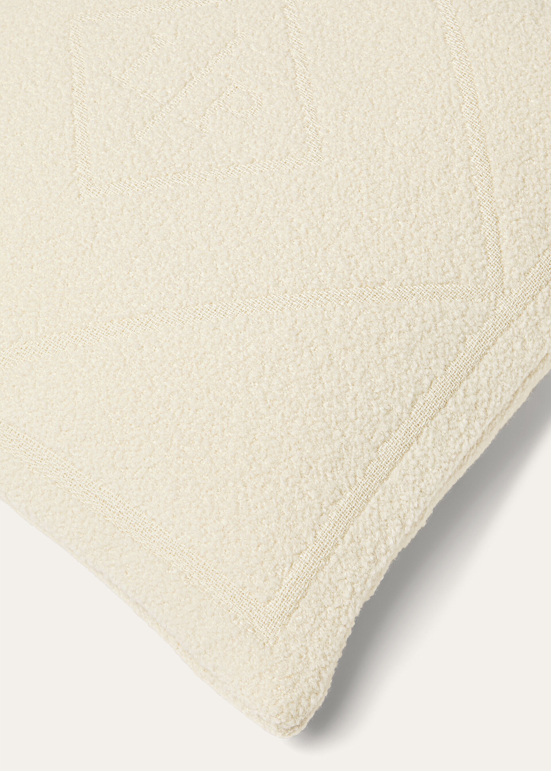 CUSHION DIAMOND WISH WOOL BOUCLE