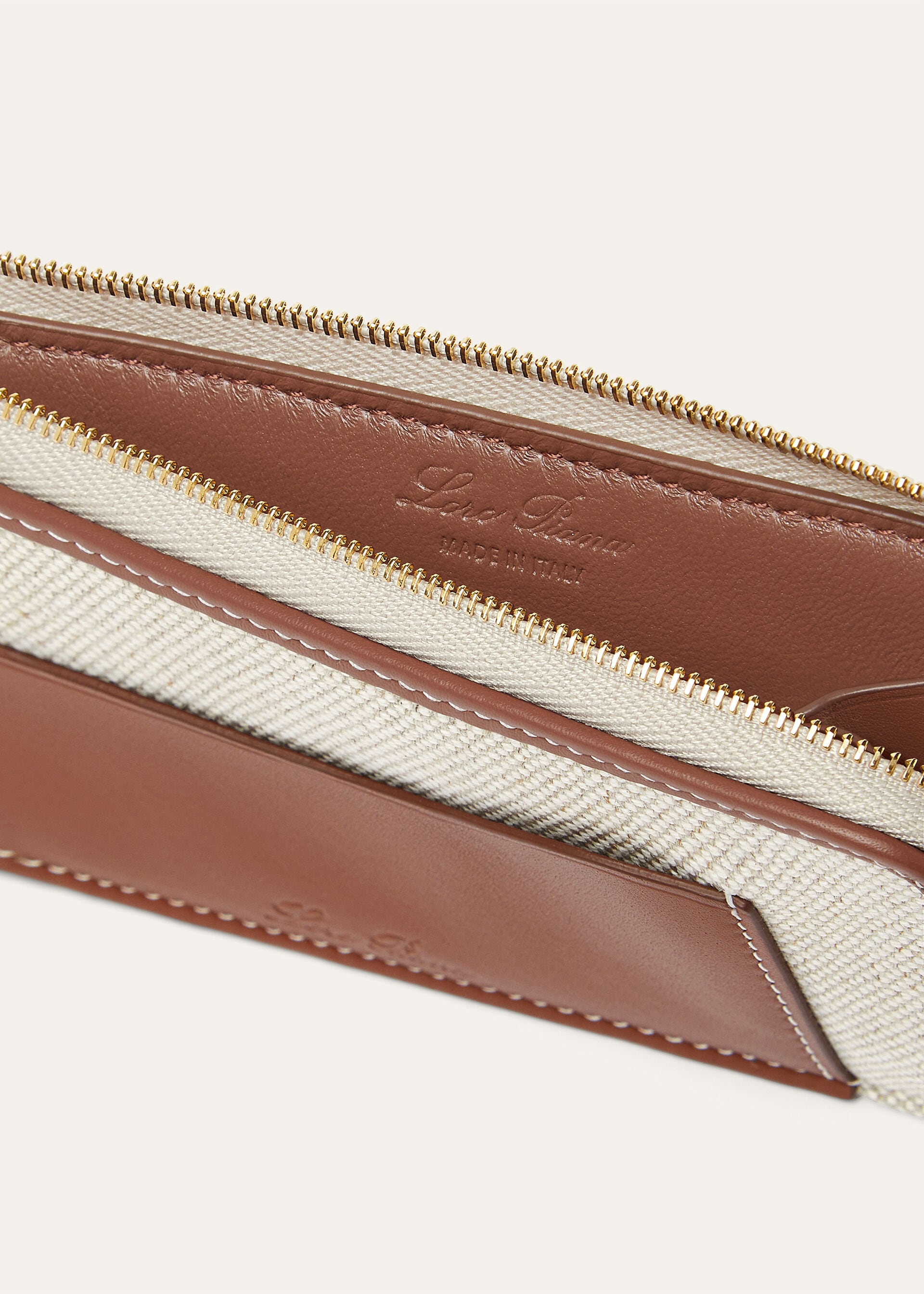 EXTRA ZIPPOUCH WTH CARDHOLDER NATURAL CANVAS/RND L