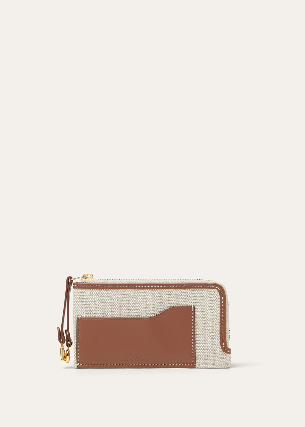 EXTRA ZIPPOUCH WTH CARDHOLDER NATURAL CANVAS/RND L