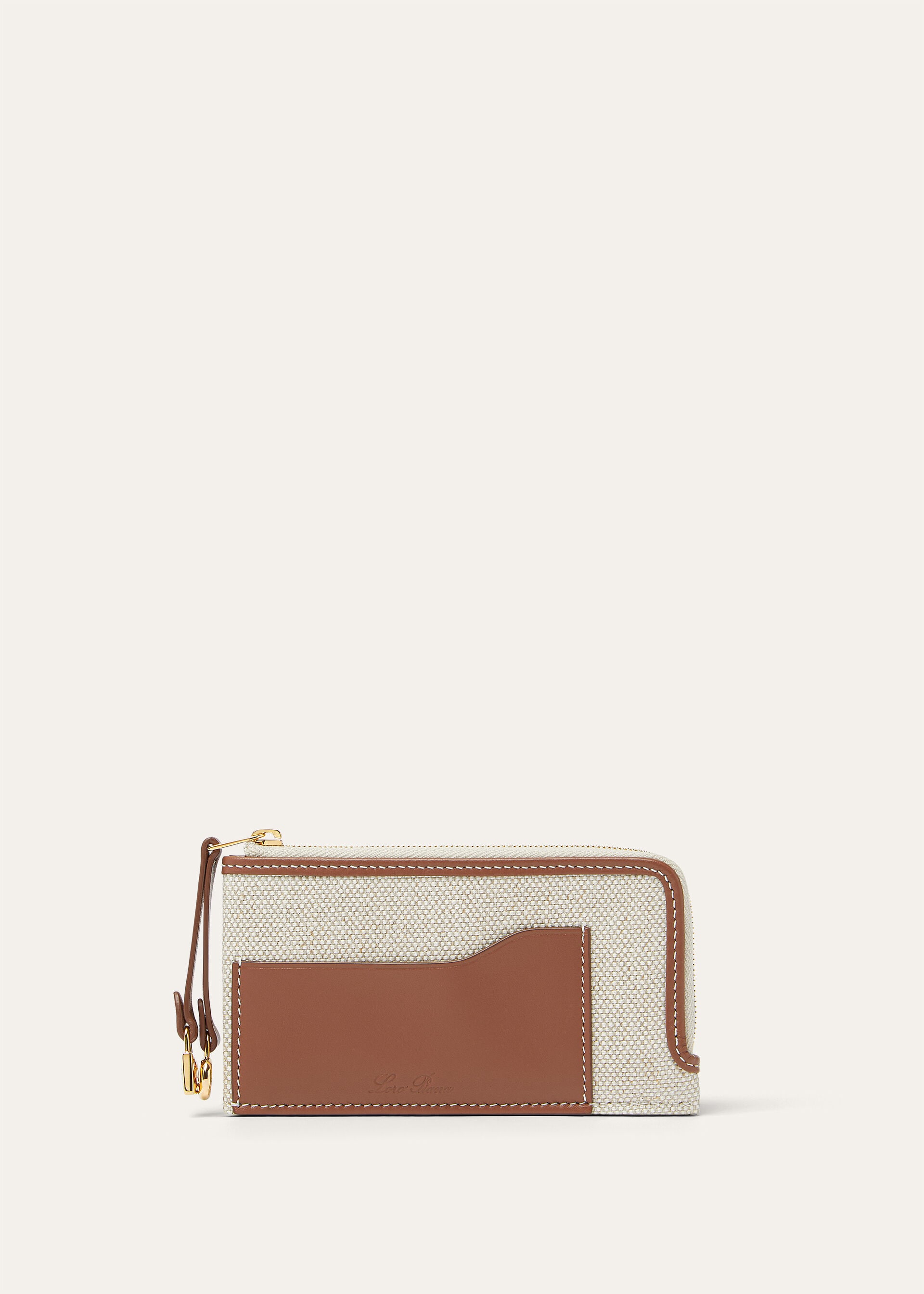 EXTRA ZIPPOUCH WTH CARDHOLDER NATURAL CANVAS/RND L