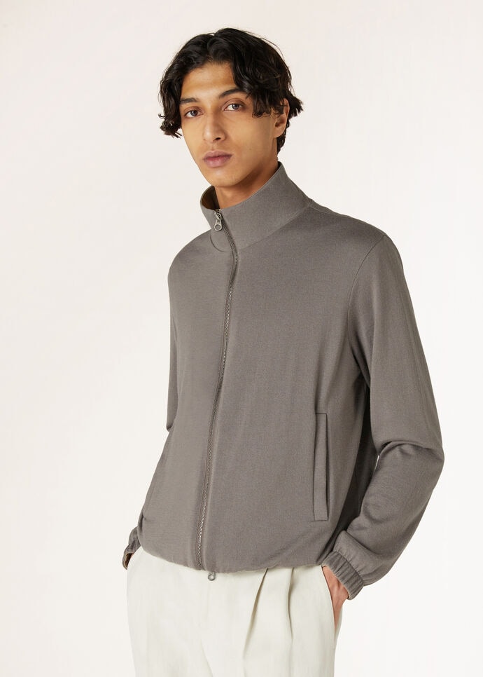 LORO PIANA BOMBER WINDMATE STRETCH STORM_FAP9753_B39K_2