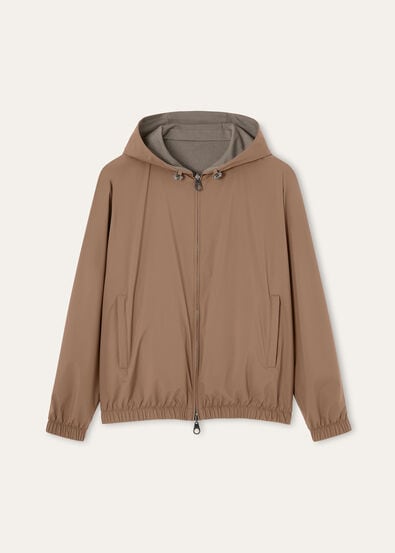 LORO PIANA HOODED BOMBER WINDMATE STRETCH STORM