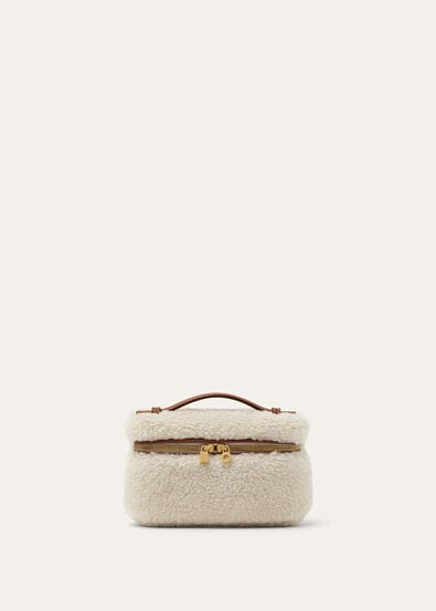 EXTRA POCKET MINI POUCH CASHFUR/ROUNDED LTH