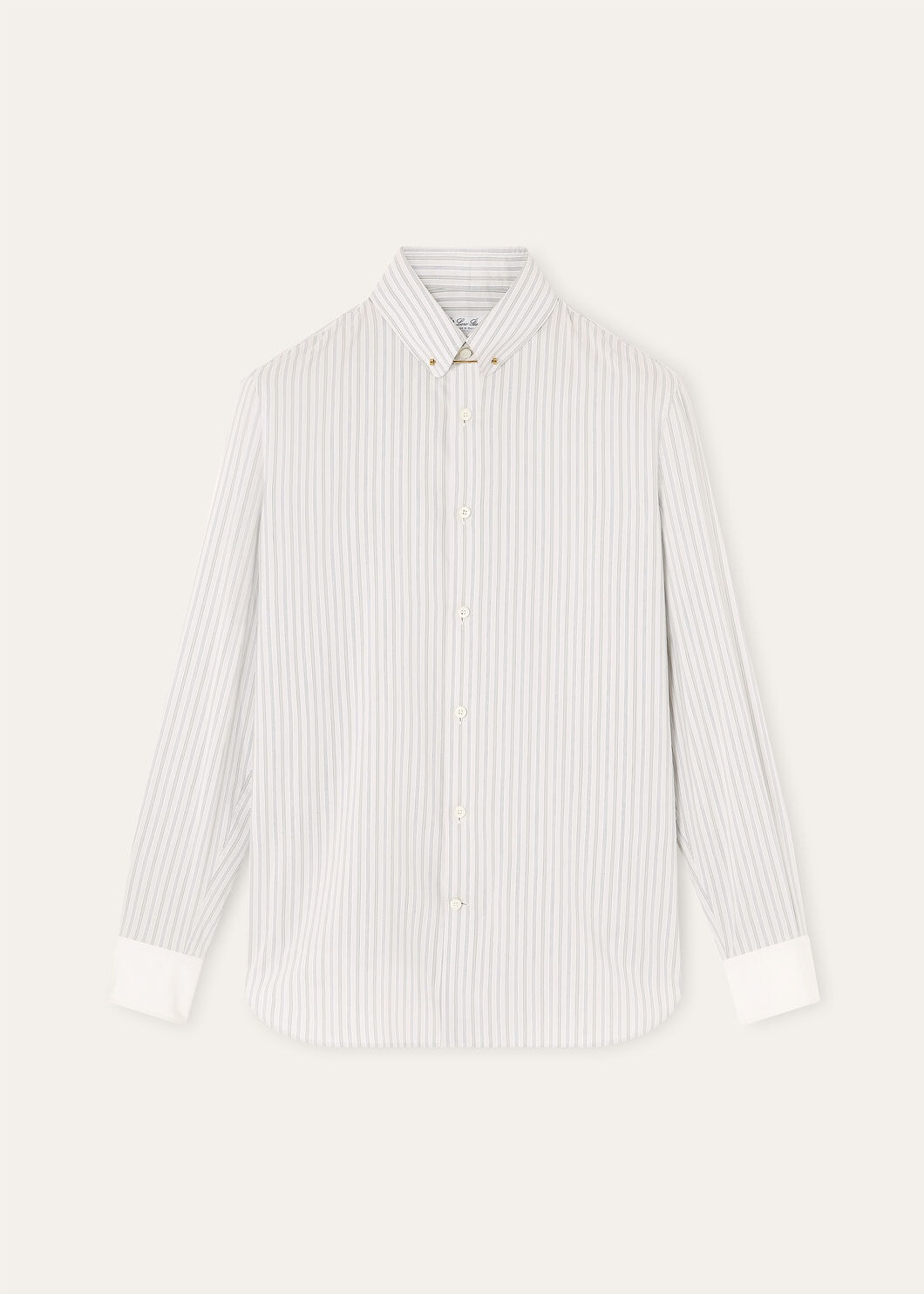 ELIA PENNY BAR COLLAR SHIRT COTT SILK PEARL STR