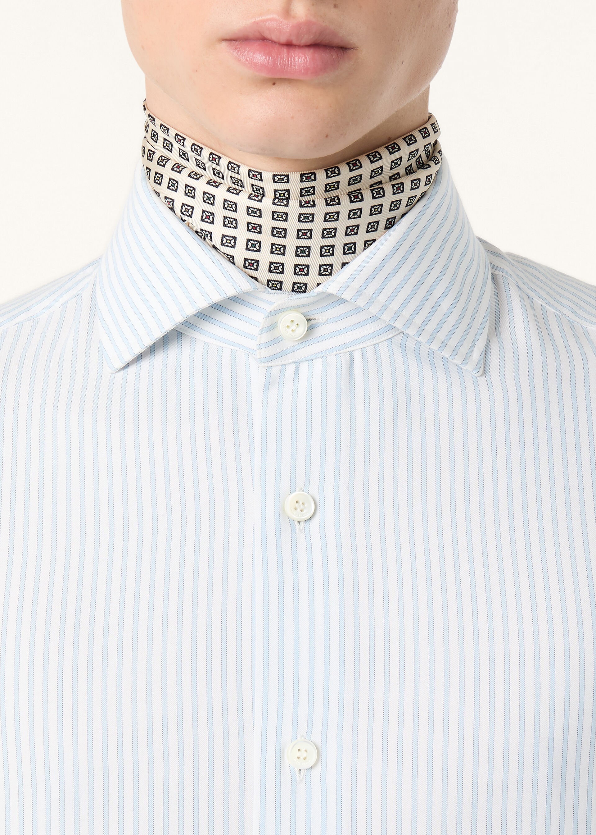FILIPPO CUTAWAY SHIRT SILK COTTON TWILL