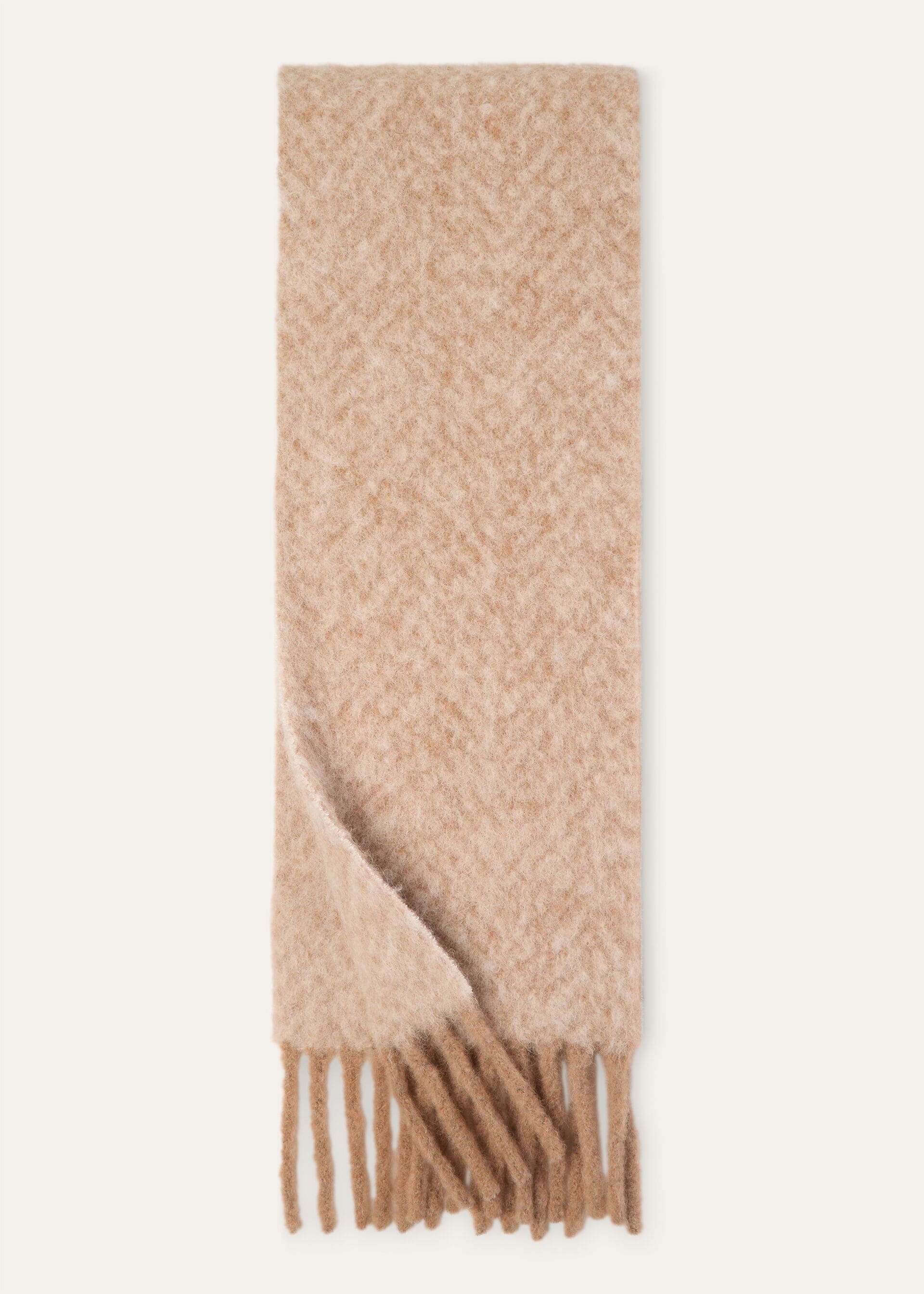 BRUSHED CHEVRON SCARF ALPACA