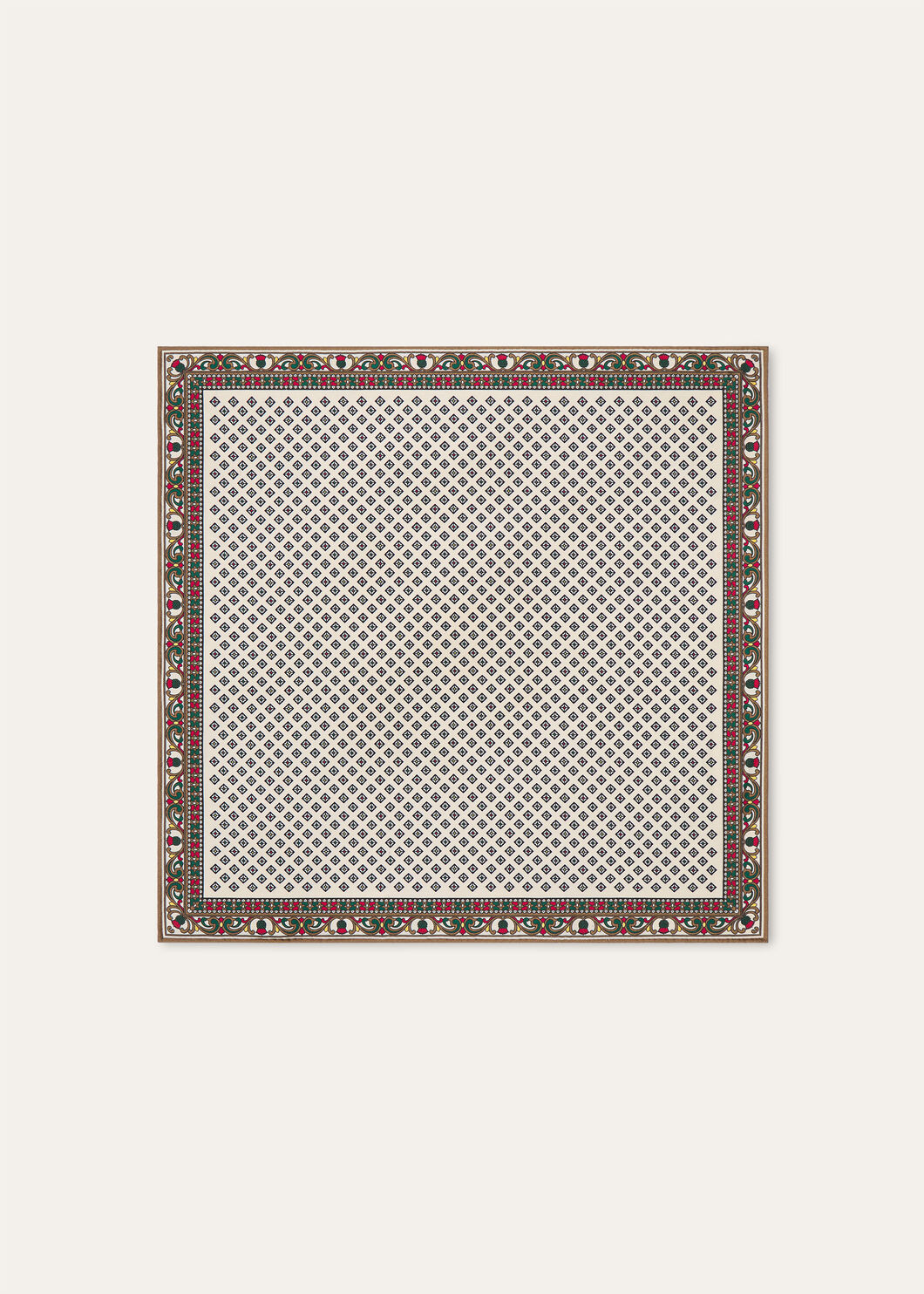 LORO PIANA CHACO BORDER FOULARD 41 SILK TWILL