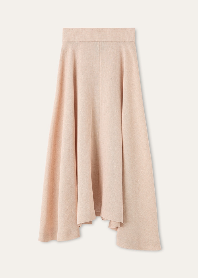 PETRA SKIRT SUMMER LINEN CREPE NATTE'_FAQ0663_30KR_2