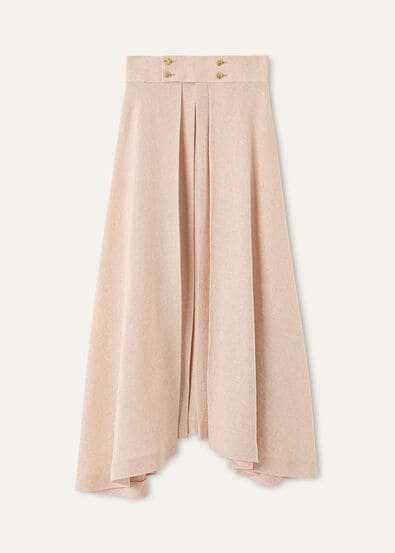 PETRA SKIRT SUMMER LINEN CREPE NATTE'