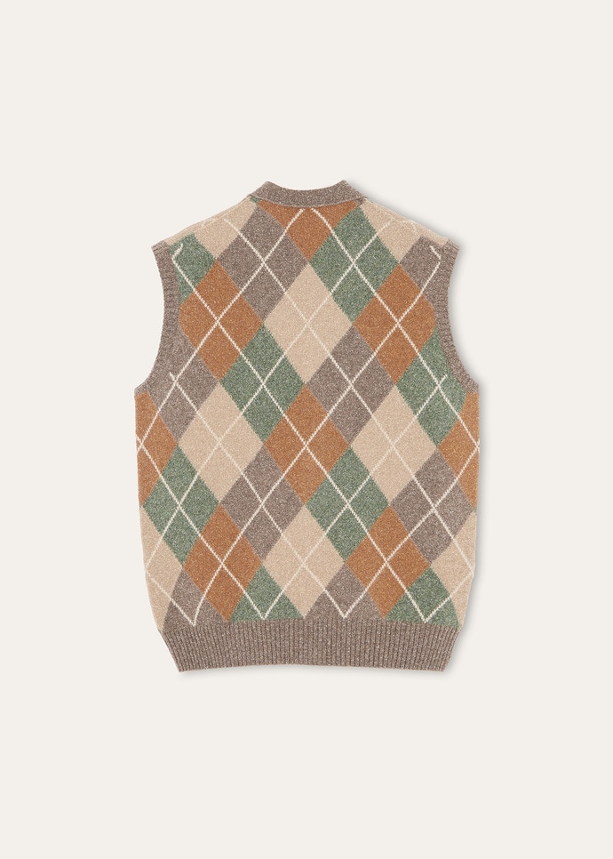 DRUMOAK ARGYLE VEST SWEATER WOOL GG 12_FAQ0843_F7KS_6