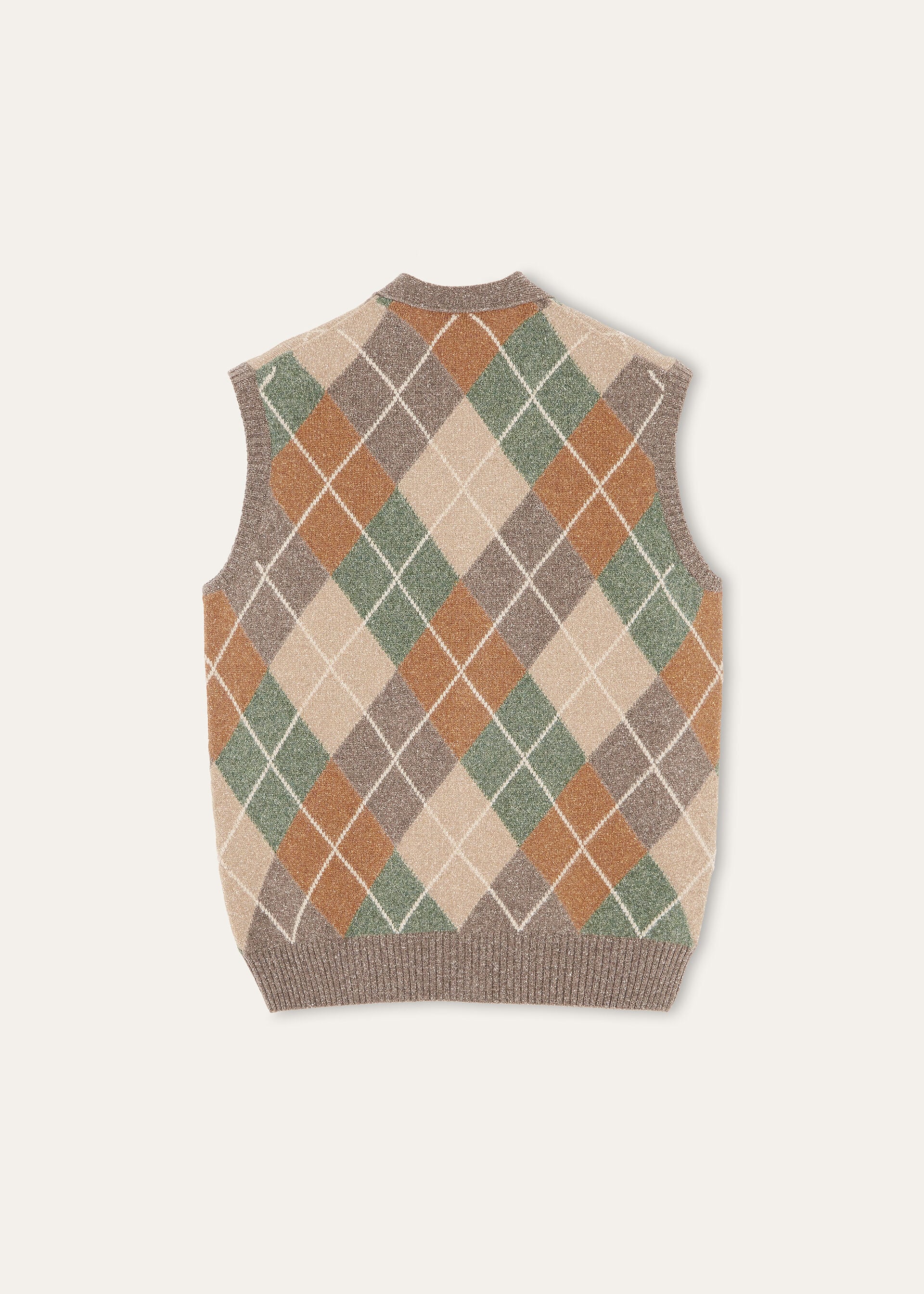 DRUMOAK ARGYLE VEST SWEATER WOOL GG 12