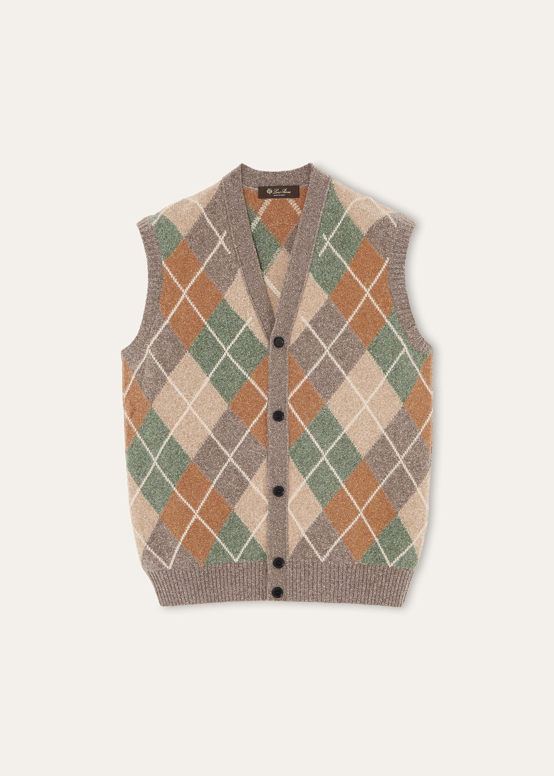 DRUMOAK ARGYLE VEST SWEATER WOOL GG 12